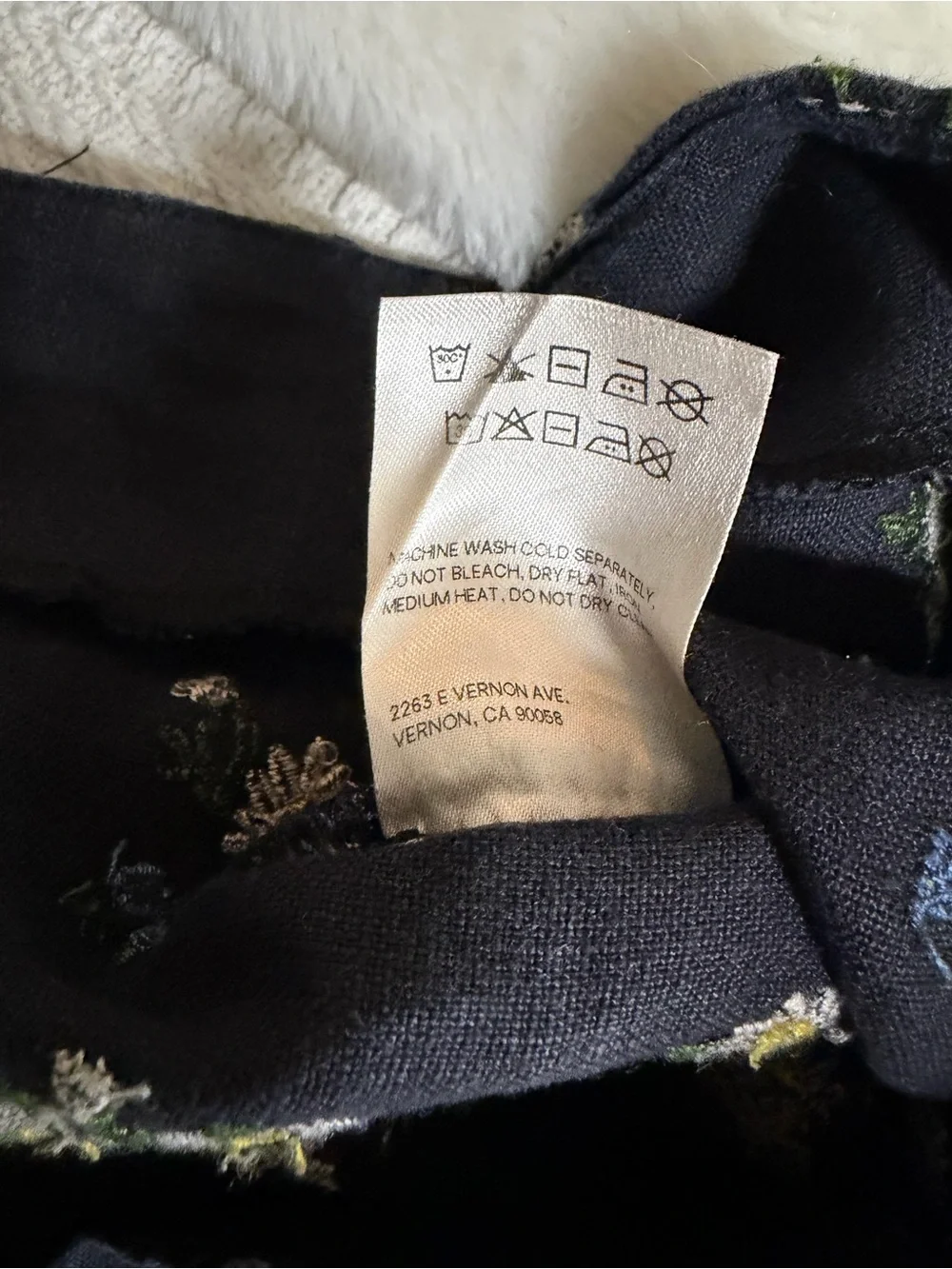 Reformation Women's Black  Embroidered Daisy Floral Linen Pants Size 10